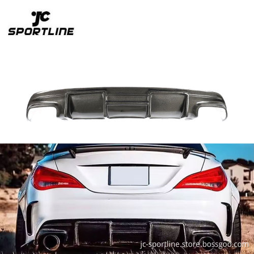 MERCEDES W117 C117 CLA250 CLA45 AMG 13+ CARBON FIBER REAR BUMPER DIFFUSER LIP